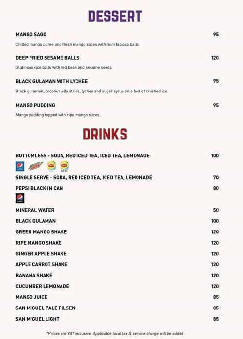 super bowl megamall menu prices