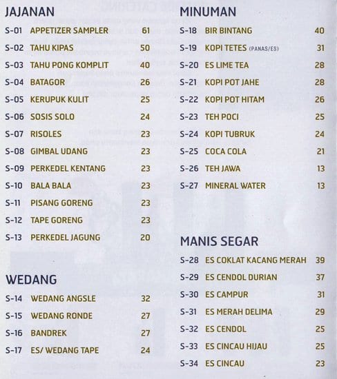 Sate Khas Senayan Menu Menu For Sate Khas Senayan Kemang Jakarta My