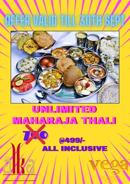 Vega Pure Vegetarian - Hotel Alka Classic menu