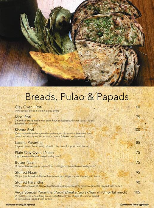 Vega Pure Vegetarian - Hotel Alka Classic menu