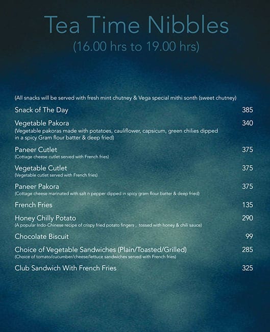 Vega Pure Vegetarian - Hotel Alka Classic menu
