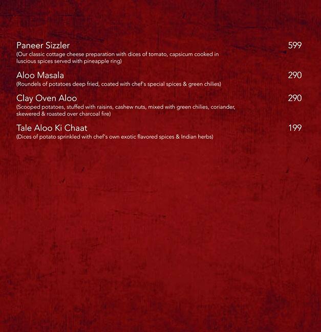 Vega Pure Vegetarian - Hotel Alka Classic menu