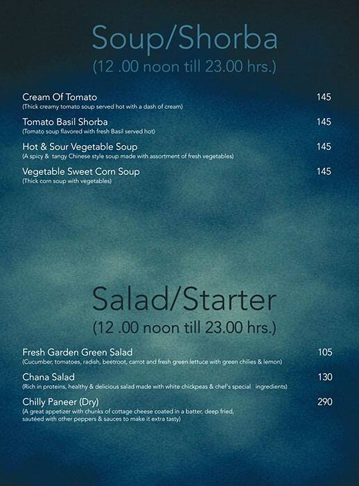 Vega Pure Vegetarian - Hotel Alka Classic menu