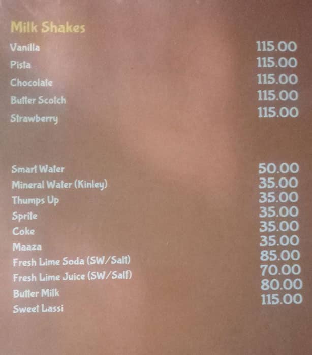 N Village Multi Cuisine Restaurant And A/C Banquet Halls menu