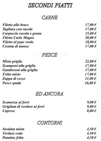 Menu di La Nuova Tavernetta 