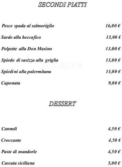 Menu di La Nuova Tavernetta 