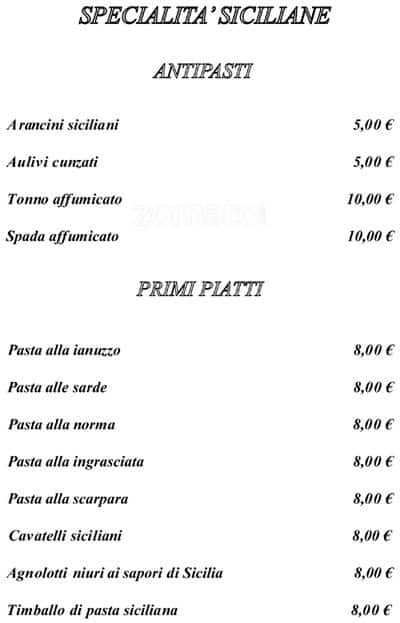 Menu di La Nuova Tavernetta 