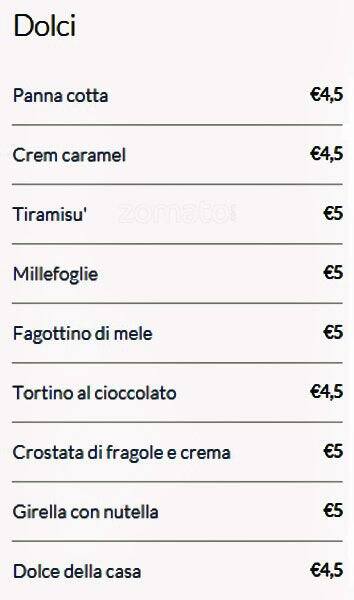 Menu di L'Antica Torre 
