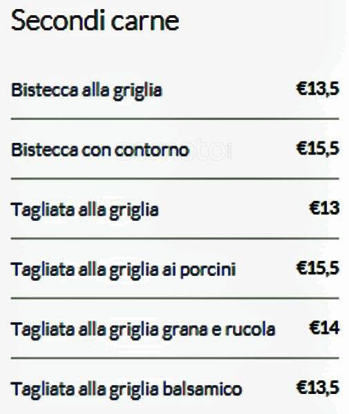Menu di L'Antica Torre 