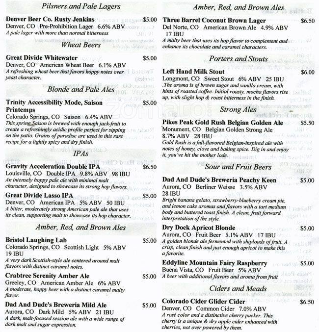 Maddie's Biergarten Menu, Menu for Maddie's Biergarten, Castle Rock, Denver Urbanspoon/Zomato