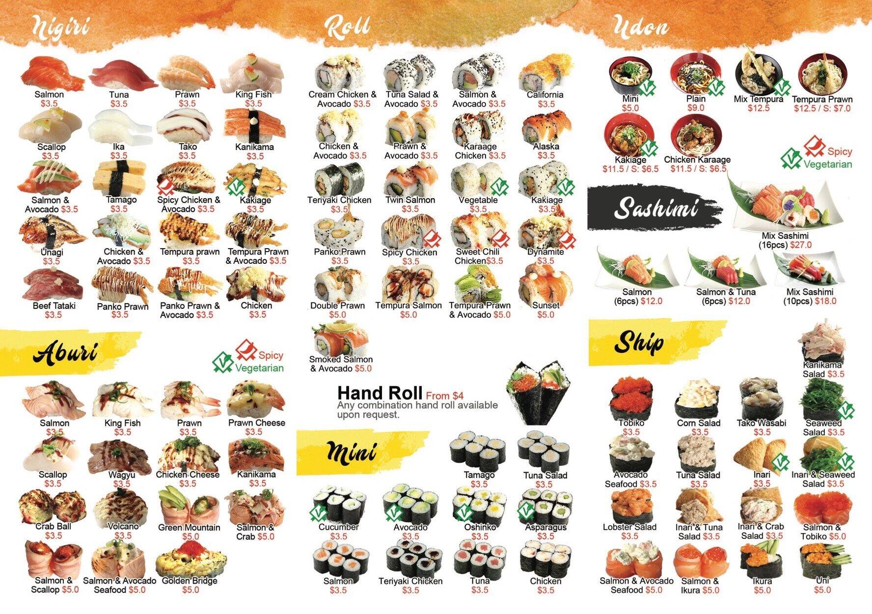 Menu at On a Roll Sushi restaurant, Caboolture South, 140 Morayfield Rd