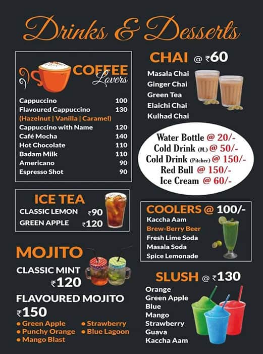 Menu of BrewBerry, Kamla Nagar, New Delhi