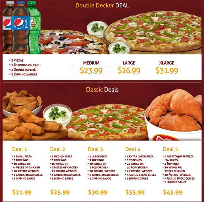 Double Double menu