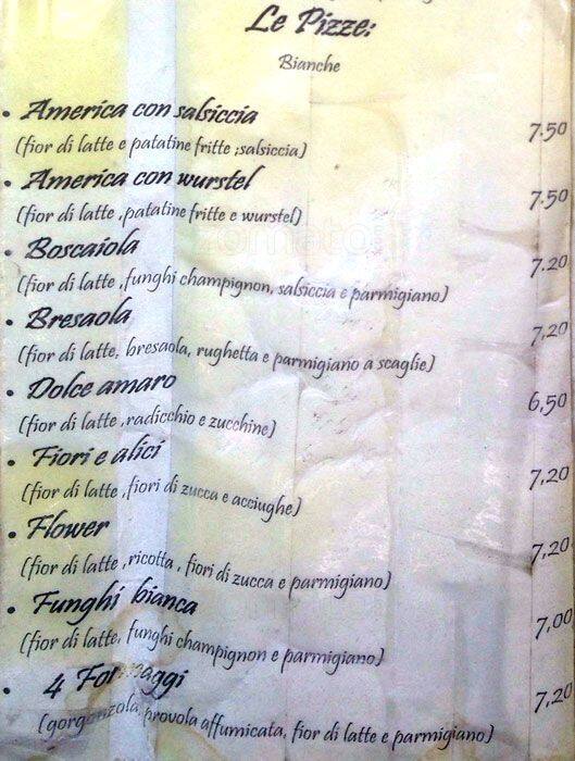 Menu di O Ciardin' E' Pulcinella 