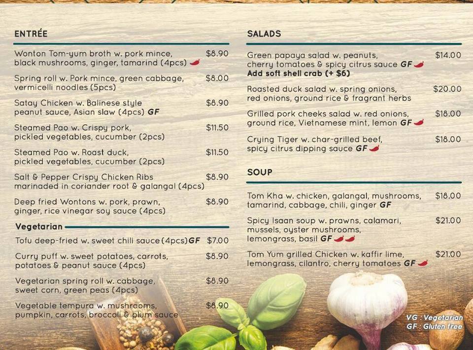 Menu at Rice Scoop restaurant, Sunbury