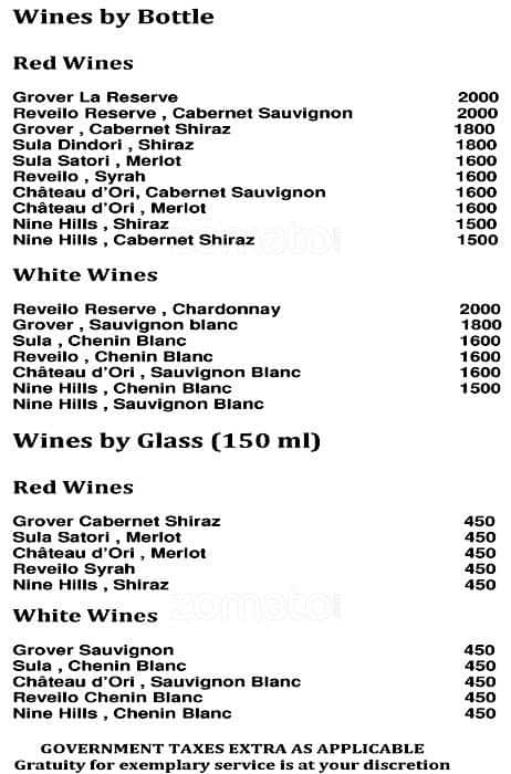 Blinque menu