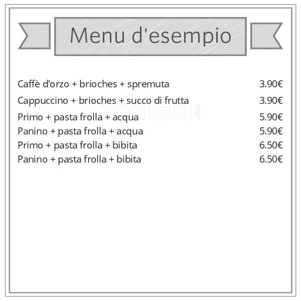 Menu di Bar Meneghino 