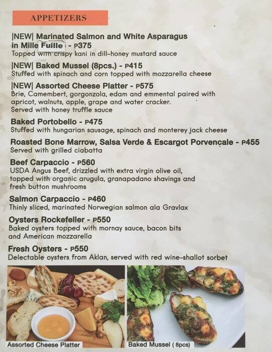 Zuni Menu, Menu for Zuni, Greenbelt, Makati City Zomato Philippines