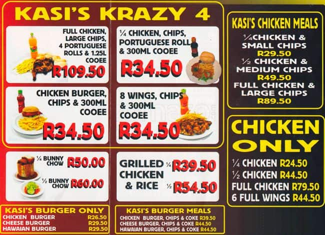 Kasis Flame Grilled Chicken Menu Zomato Sa