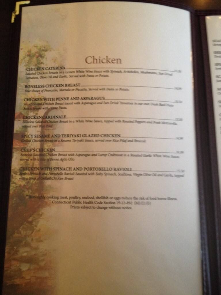 Carta de Zanto Restaurant and Bar
