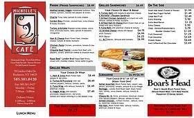 Carta de Michelle's Cafe