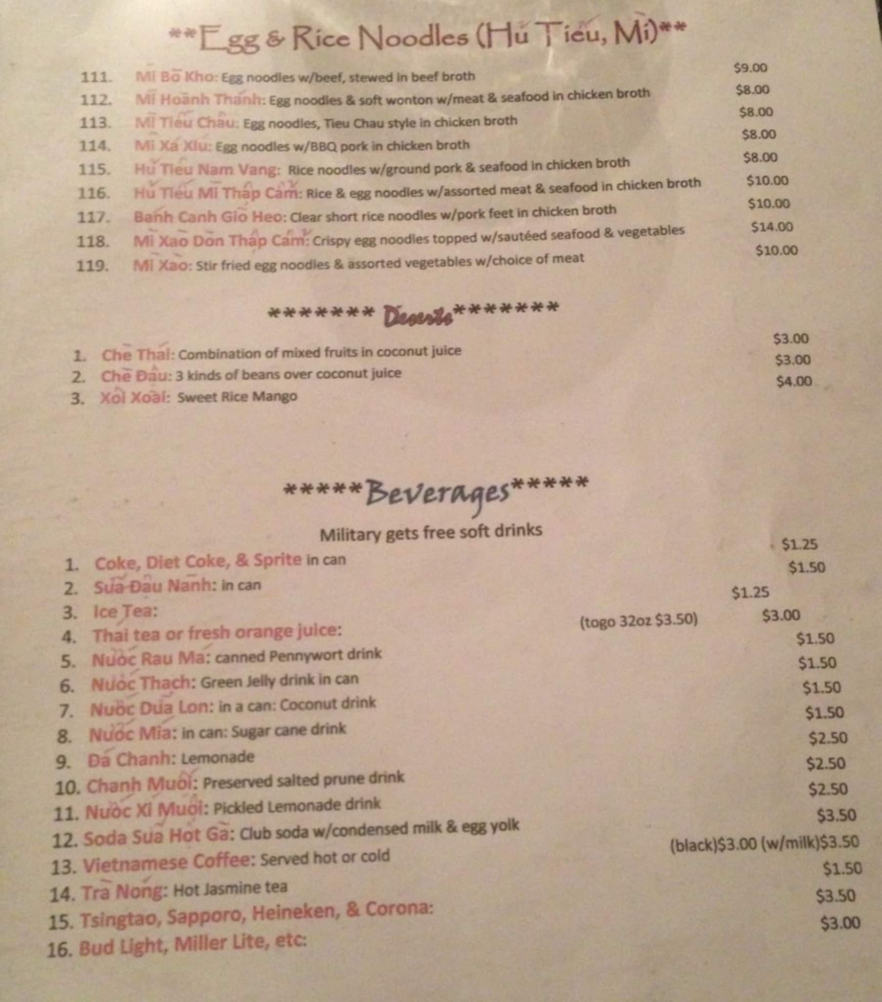 Menu At Kim Long Restaurant Biloxi