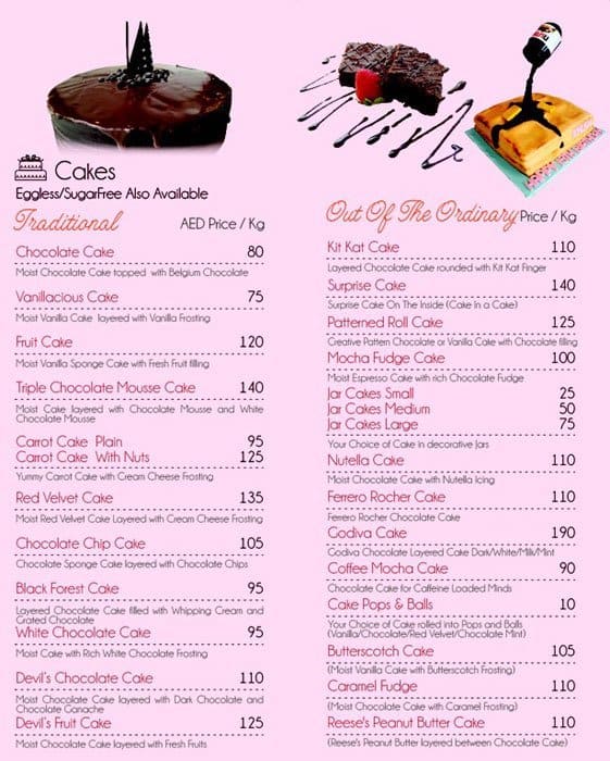 Ribbons & Balloons Menu, Menu for Ribbons & Balloons, Oud Metha, Dubai Zomato