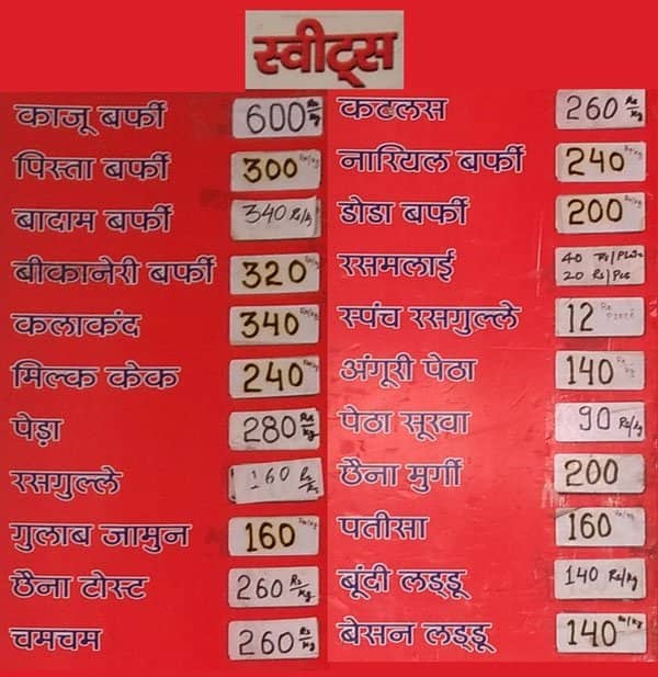Anand Sweets Menu, Menu for Anand Sweets, Nangloi, New Delhi Zomato