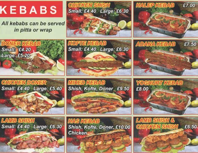 Has Kebab Centre Menu Menu For Has Kebab Centre Winchmore Hill London