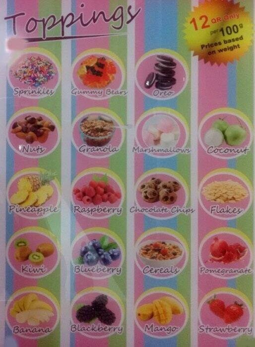 Foshy Berry menu