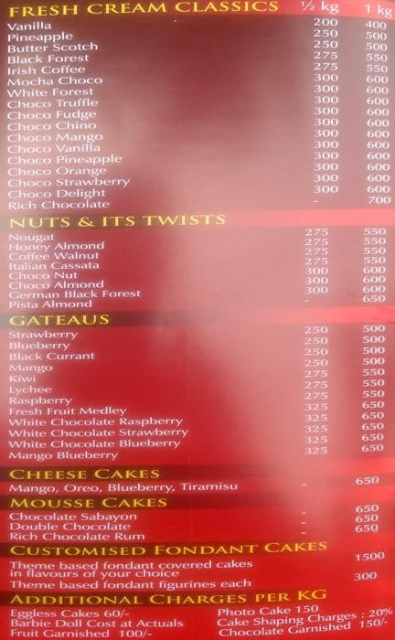 Mellow cafe menu