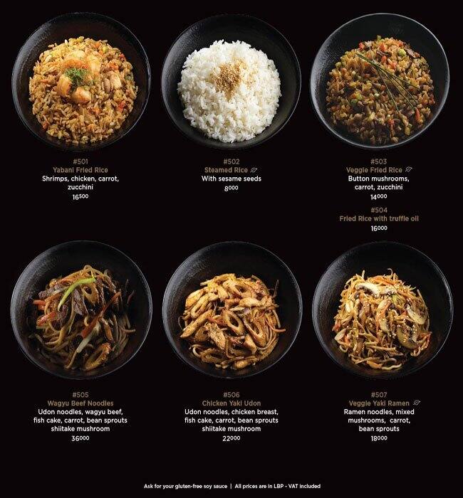 Yabani menu