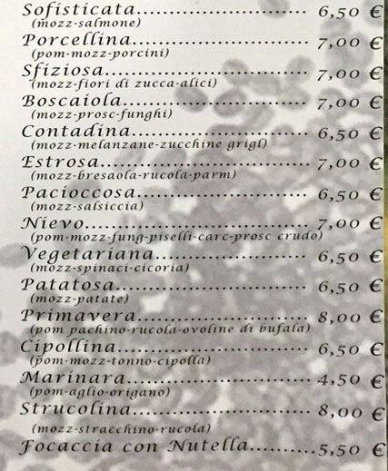 Menu di Nievo al 51 