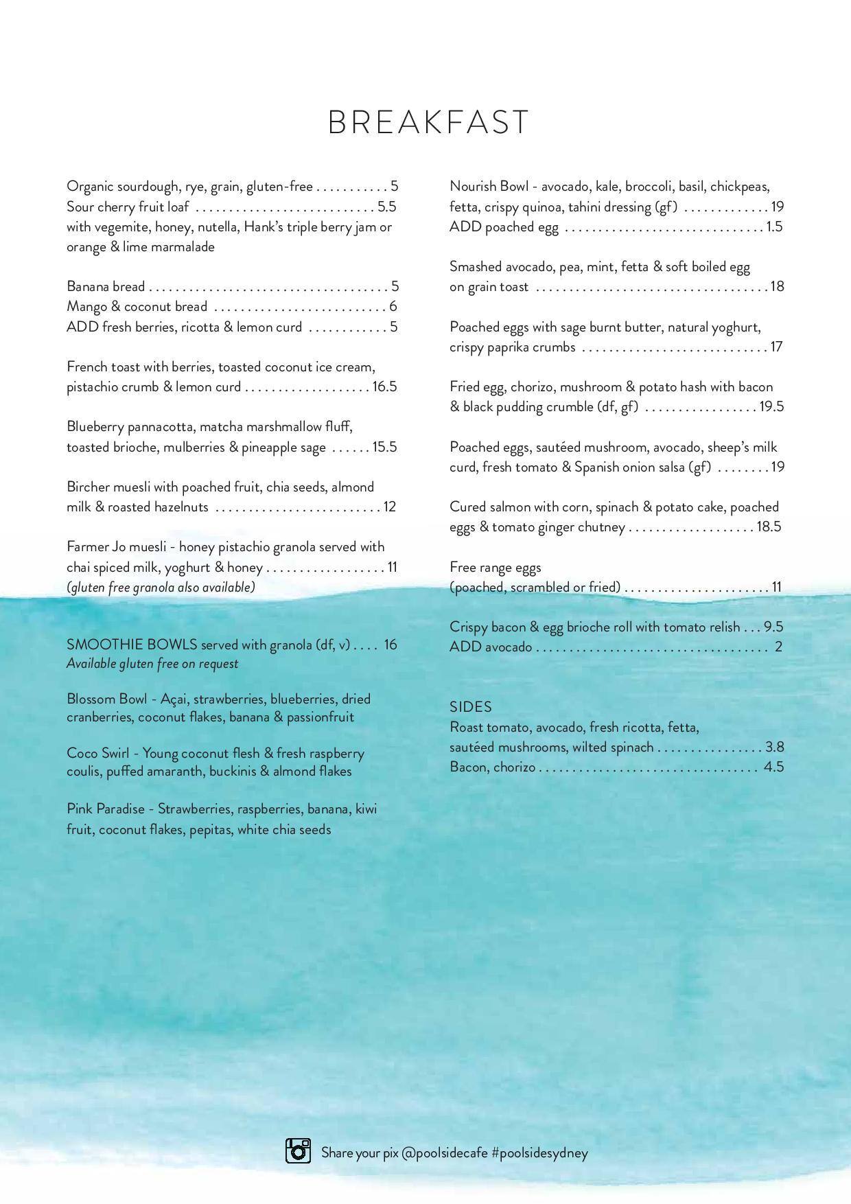 Poolside Cafe Andrew 'Boy' Charlton Pool Menu Urbanspoon/Zomato