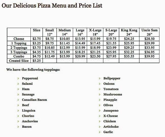 Pizza Box Menu, Menu for Pizza Box, Milpitas, Milpitas Urbanspoon/Zomato