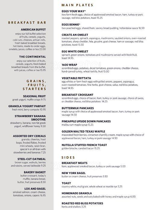 Menu At Hilton Americas Houston Cafe Houston