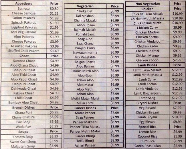 Royal India Grocery & Restaurant Menu Urbanspoon/Zomato