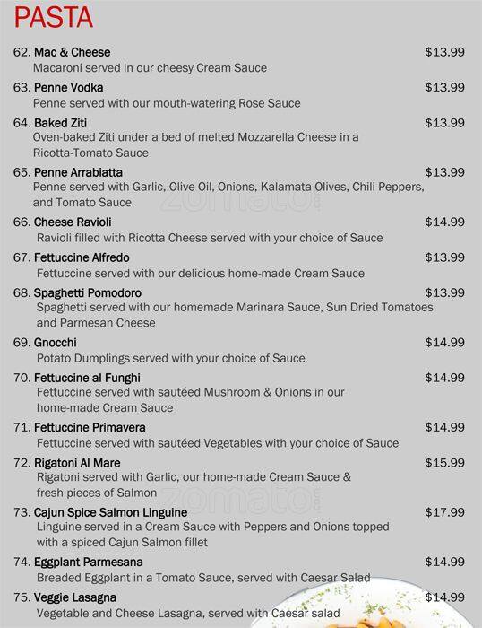 D-Lite's menu