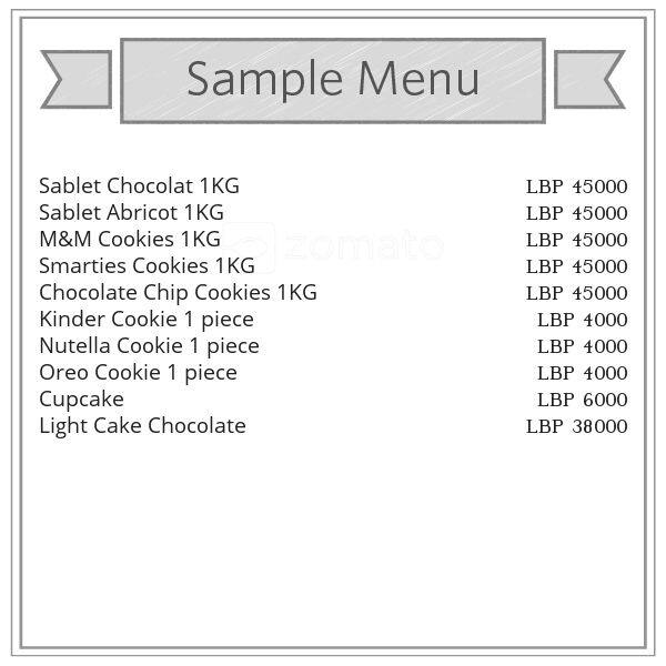Cookies'n'More menu