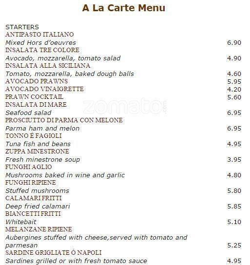 Spaghetti Tree Menu, Menu for Spaghetti Tree, Sutton, London Zomato UK