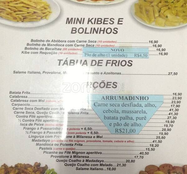 Lanchonete Madadayo cardápio