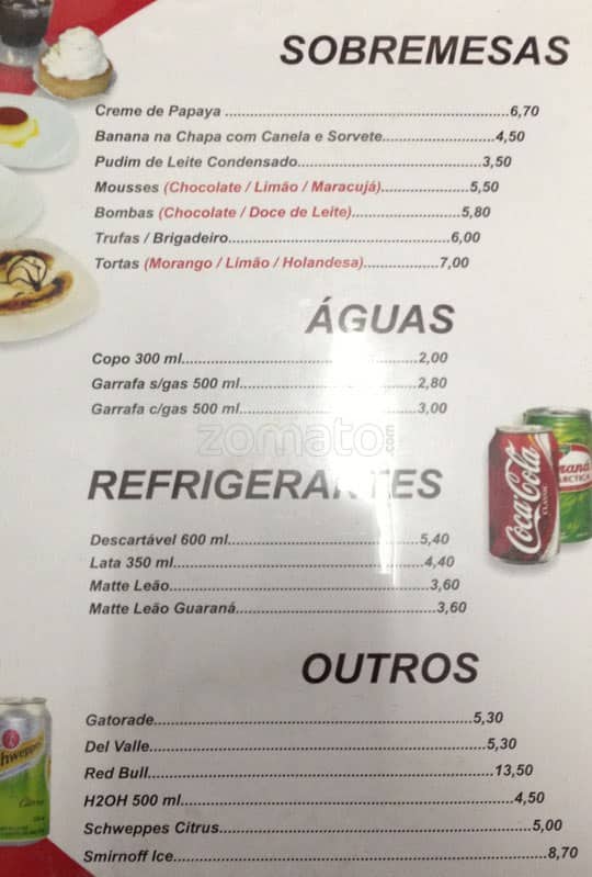 Lanchonete Madadayo cardápio