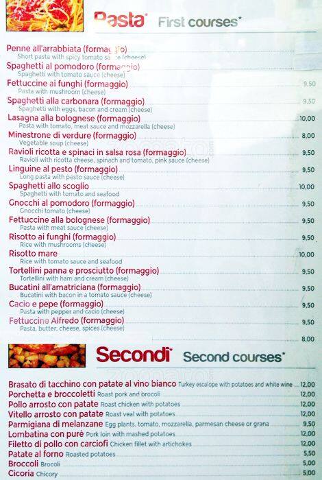 Menu de Ristorante Leonardo