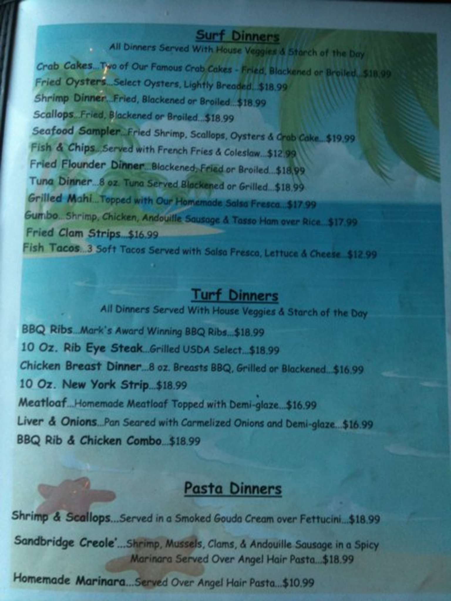 Sandbridge Island Restaurant & Bar Menu Urbanspoon/Zomato