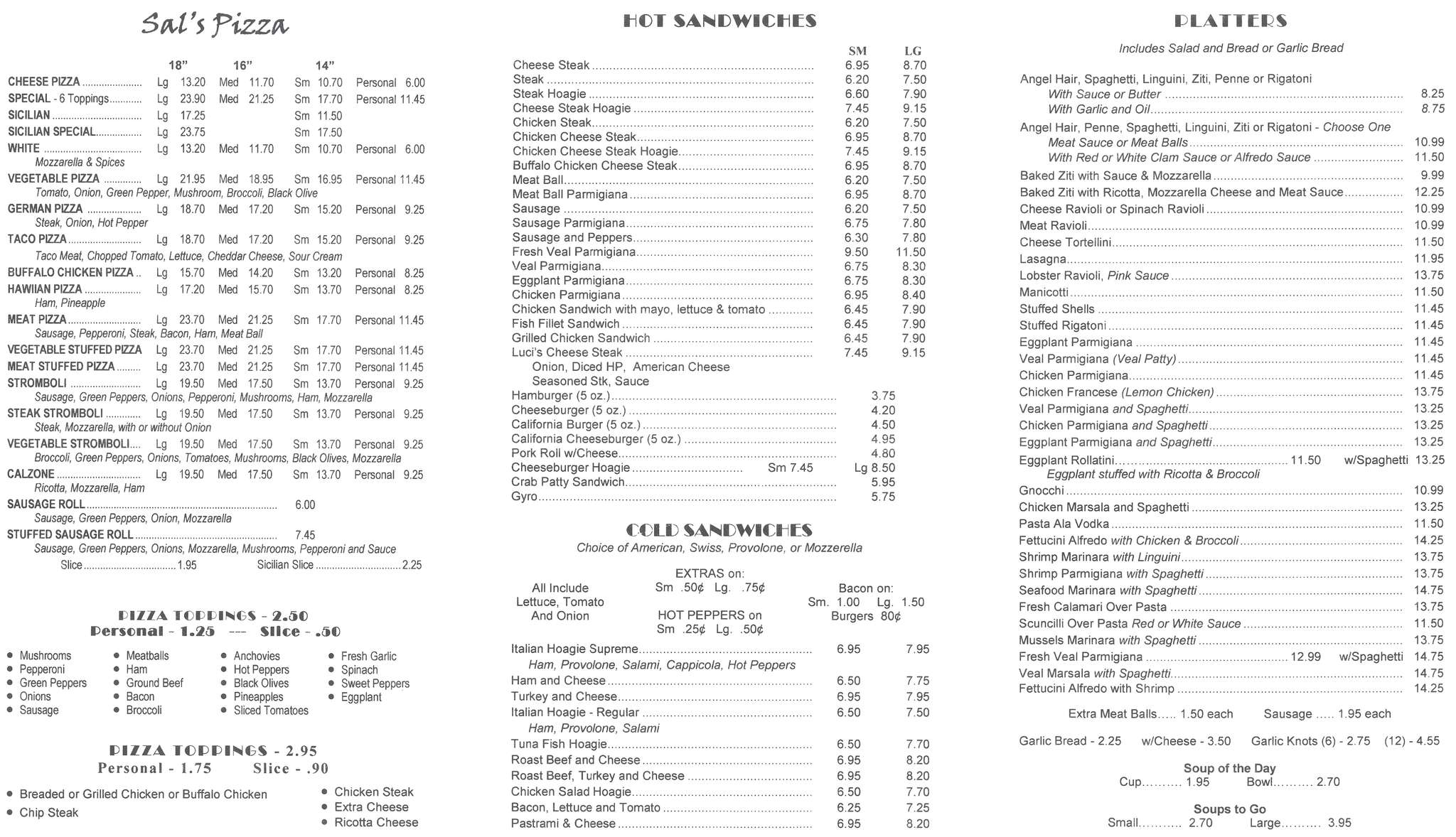 Sal S Pizza Wind Gap Menu TheRescipes.info