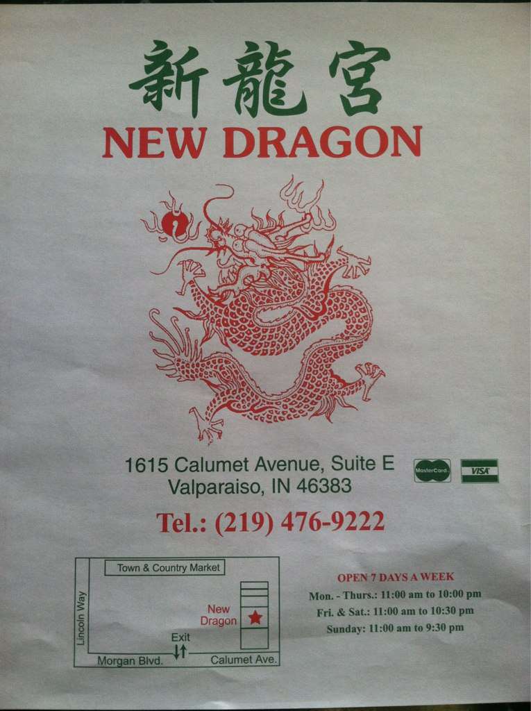 north dragon restaurant menu