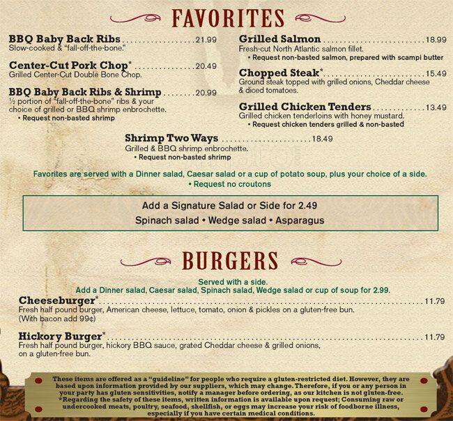 Menu at Saltgrass Steak House steakhouse, Waco