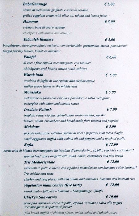 Menu di Noor 