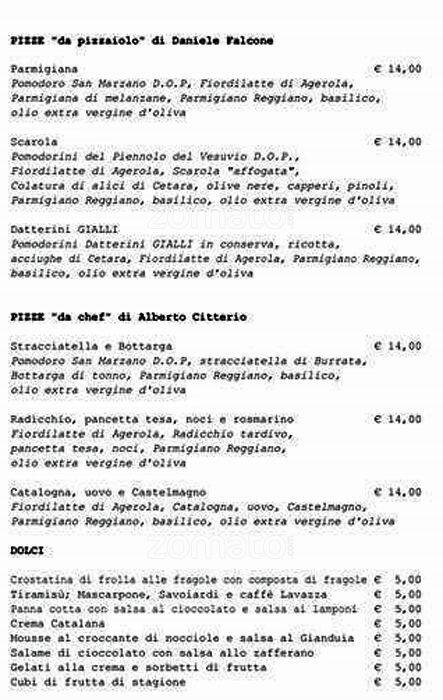 Menu di I Dodici Gatti 