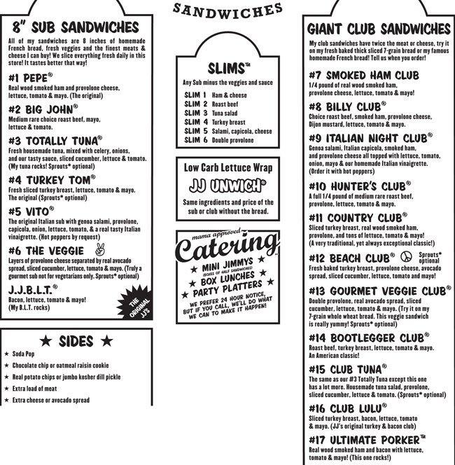 jimmy john s menu menu for jimmy john s pueblo pueblo